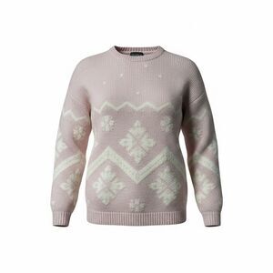 Rare VTG Carroll Reed Pink Nordic Snowflake Sweater Women’s M Wool Fair Isle